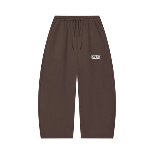 Smoked brown Waffle Barrel Leg Pants